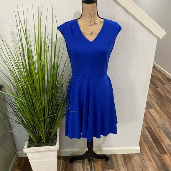 Beautiful Bar lll dress in blue, fit to flare cut, heavier weight - Picture 4 of 8